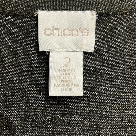 Chico's Women's Olive Green and Gold Cardigan Size Chico’s 2/Large - Picture 9 of 11